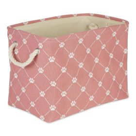 Multipurpose Pet Storage Bin Rectangle Medium with Printing (Color: Rose)