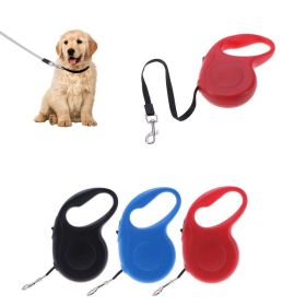 Durable Dog Leash Automatic Retractable Nylon Dog Lead Extending Puppy Walking Leads For Small Medium Dogs 3M / 5M Pet Products (Color: Black)